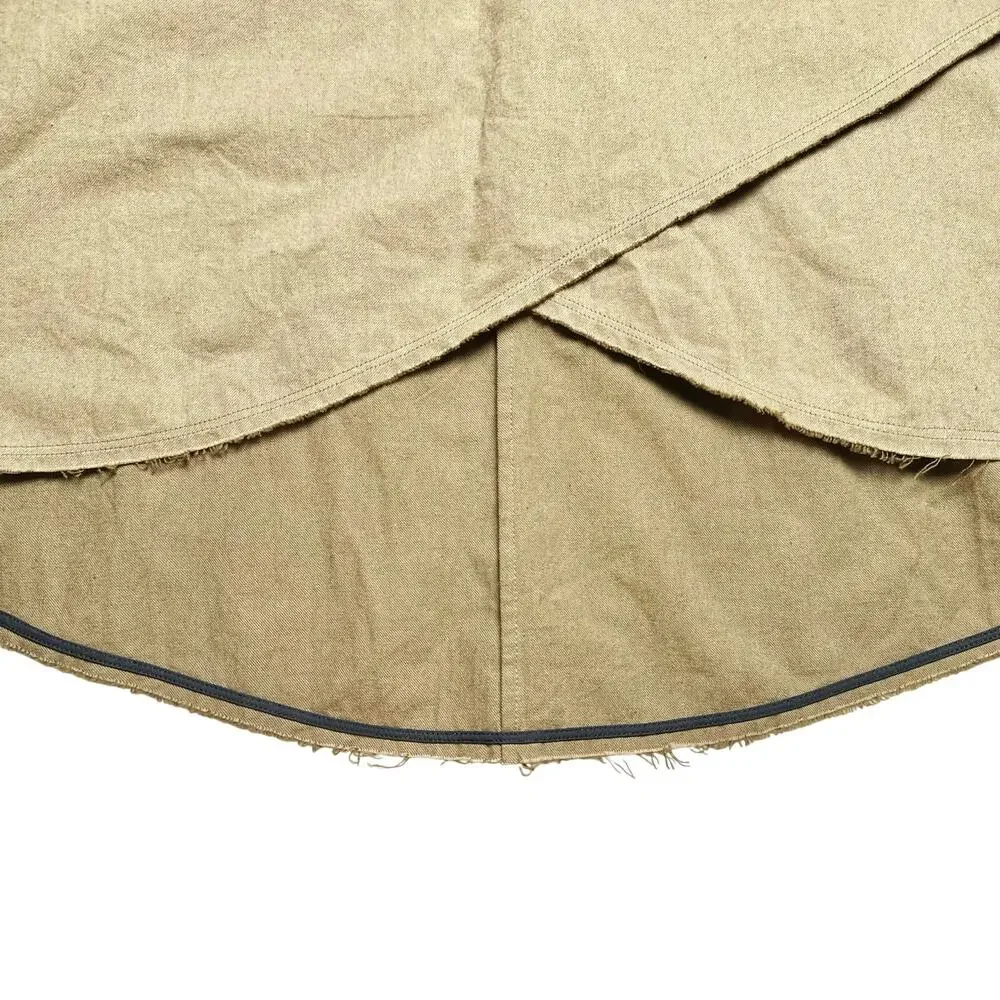 Fabiana Pigna | Women | Pampa Olive Handmade Byas Raw Cut Midi Skirt | Medium